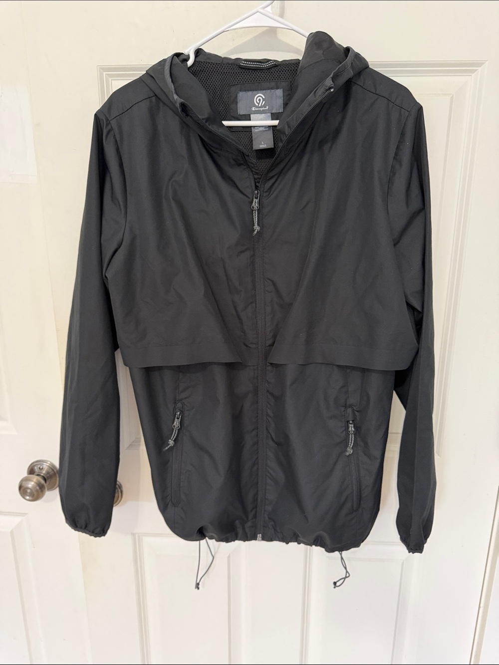 Champion Black Hooded Utility Women’s Jacket size large